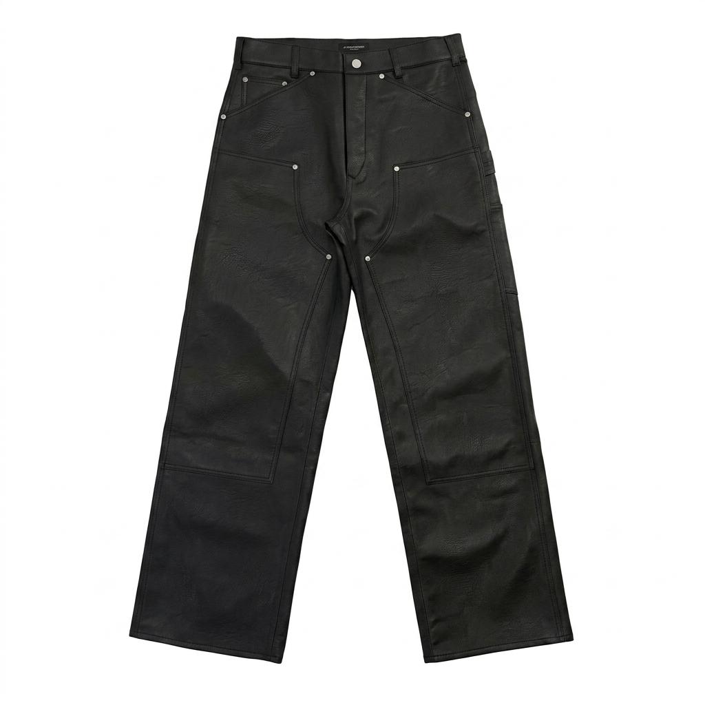 CARGO LEATHER PANTS